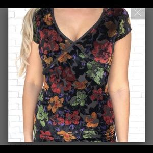 Velvet floral dress
